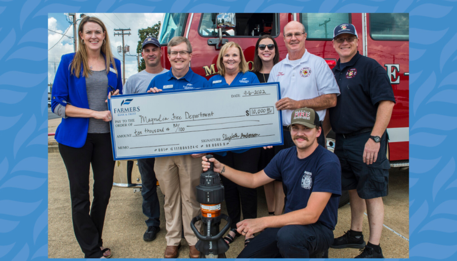Farmers Bank Foundation Donates $10,000 to Magnolia Fire Department for Life-Saving Rescue Equipment